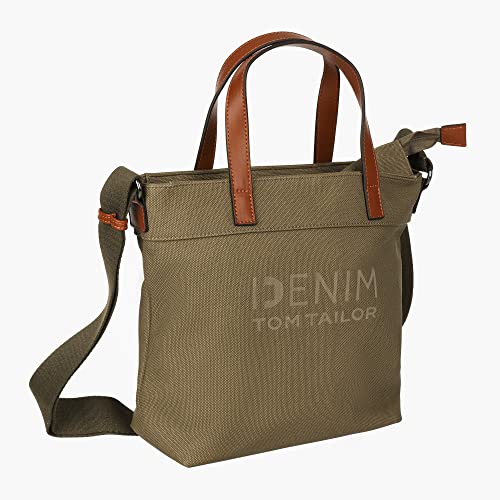 Denim TOM TAILOR - Laurella Winter, Damen, Shopper, L, Grün, 35x12,5x26,5 cm von TOM TAILOR Denim