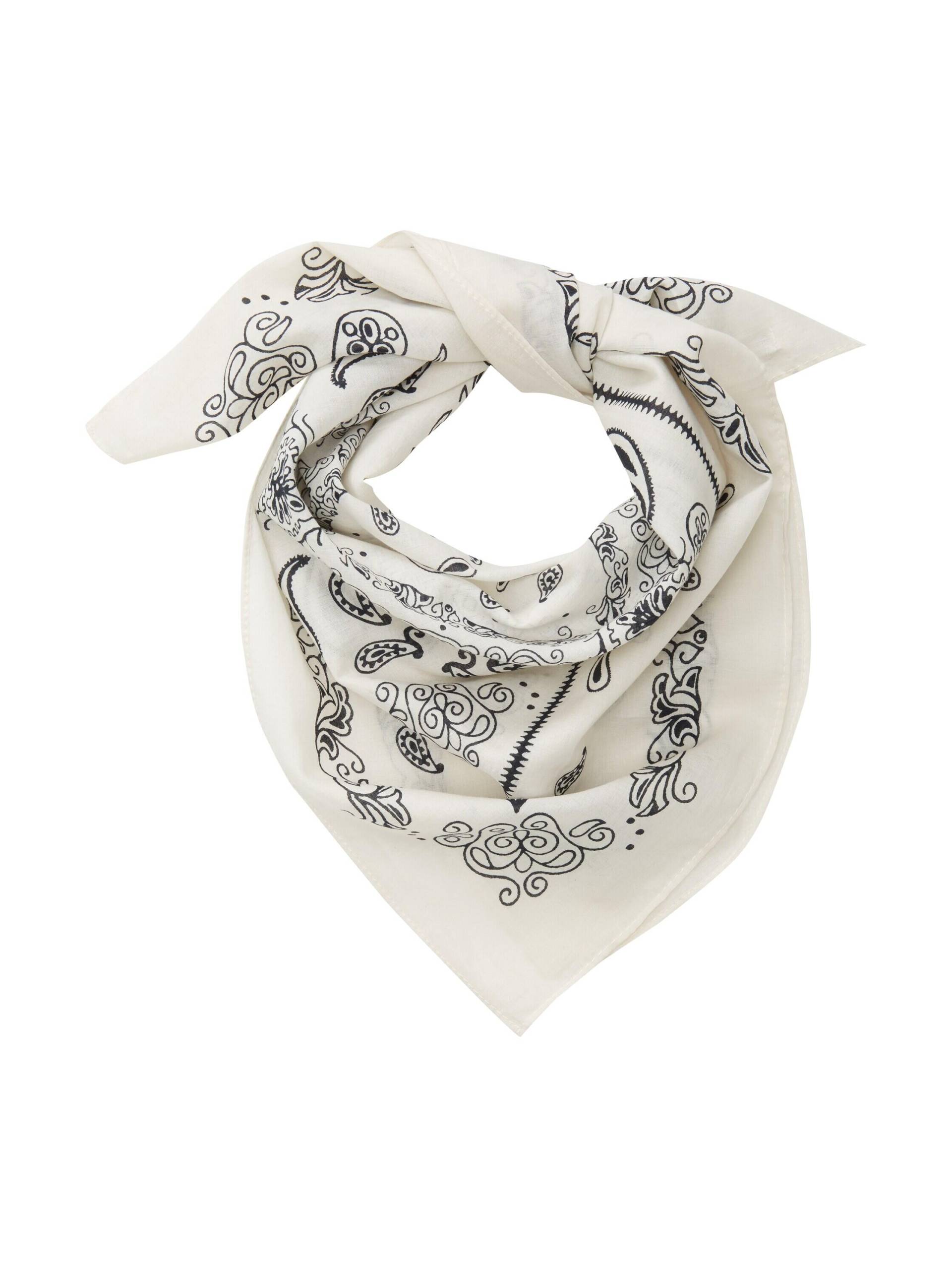 Denim Tom Tailor - Bandana mit Paisleyprint white blue bandana print - Gr. - OS von Denim Tom Tailor