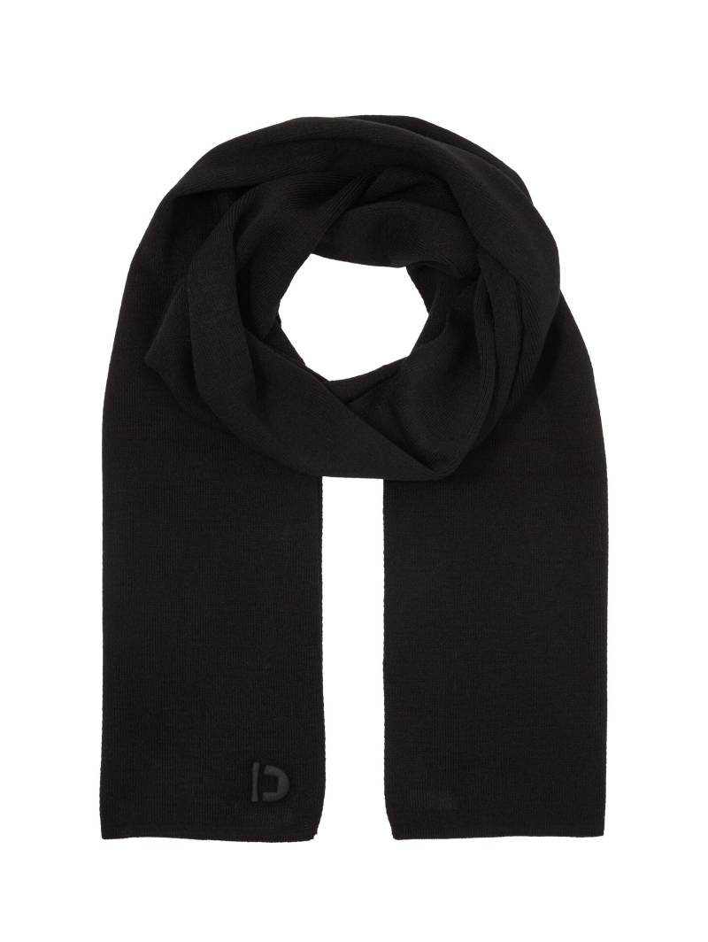 Denim Tom Tailor - Basic Schal mit Logo-Stickerei black - Gr. - OS von Denim Tom Tailor