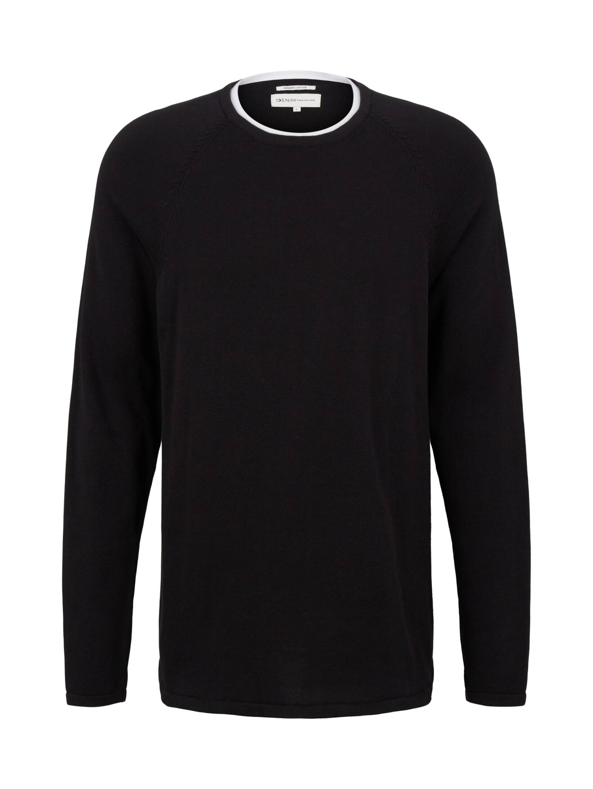 Denim Tom Tailor - Basic Strickpullover black - Gr. - XL von Denim Tom Tailor