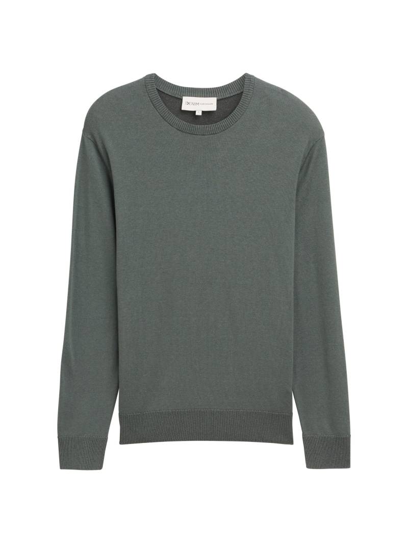 Denim Tom Tailor - Basic Strickpullover wash green plated design - Gr. - XL von Denim Tom Tailor