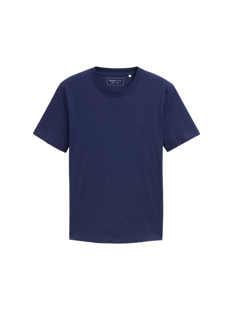 Denim Tom Tailor - Basic T-Shirt dark blueberry - Gr. - XL von Denim Tom Tailor