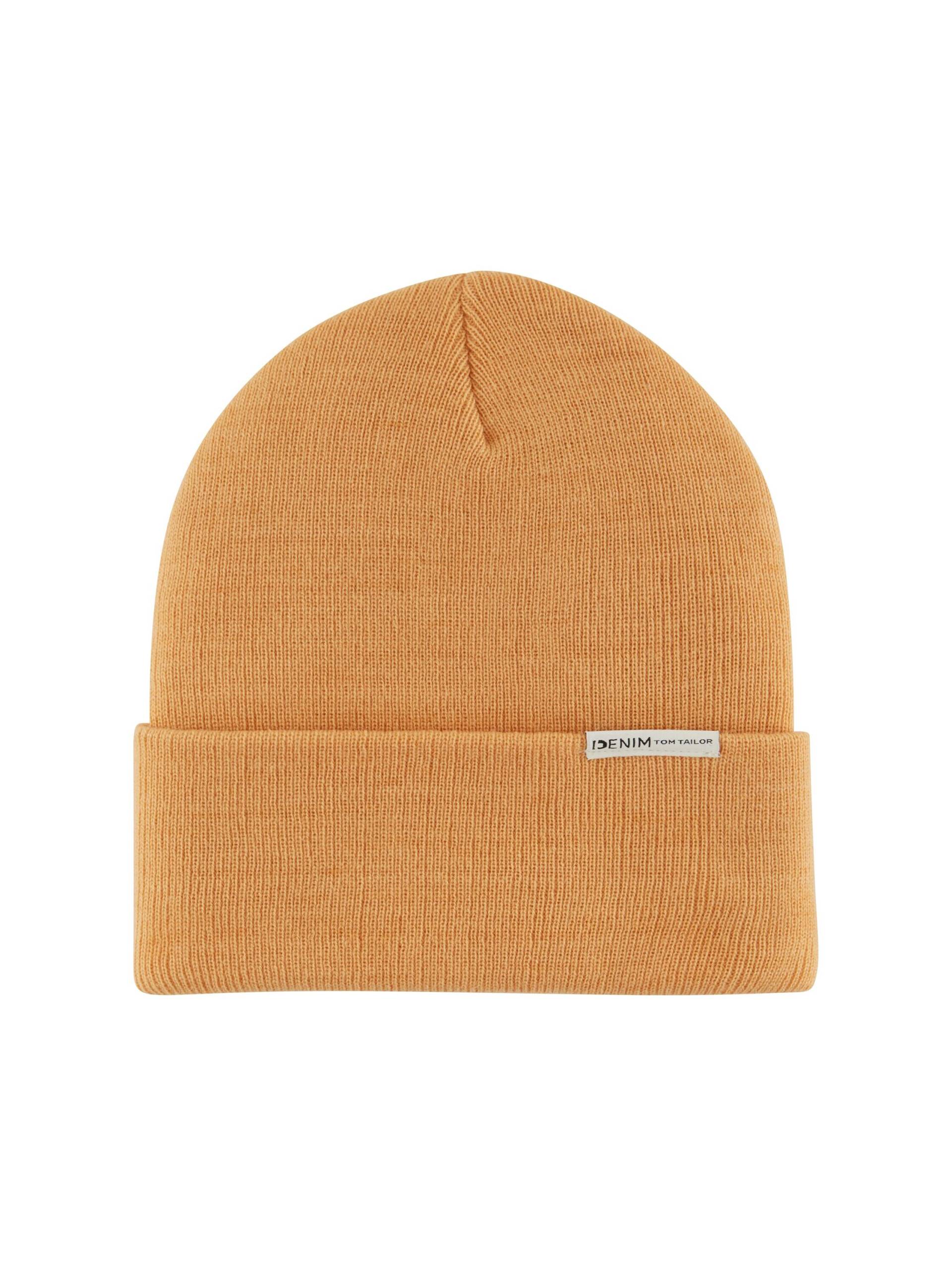 Denim Tom Tailor - Beanie mit recyceltem Polyester sunrise apricot - Gr. - OS von Denim Tom Tailor
