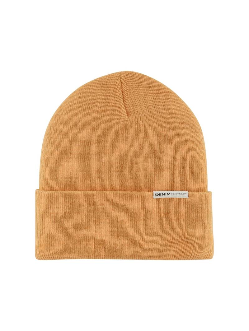 Denim Tom Tailor - Beanie mit recyceltem Polyester sunrise apricot - Gr. - OS von Denim Tom Tailor