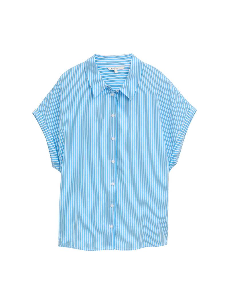 Denim Tom Tailor - Bluse aus Viskose vertical blue white stripe - Gr. - XS von Denim Tom Tailor