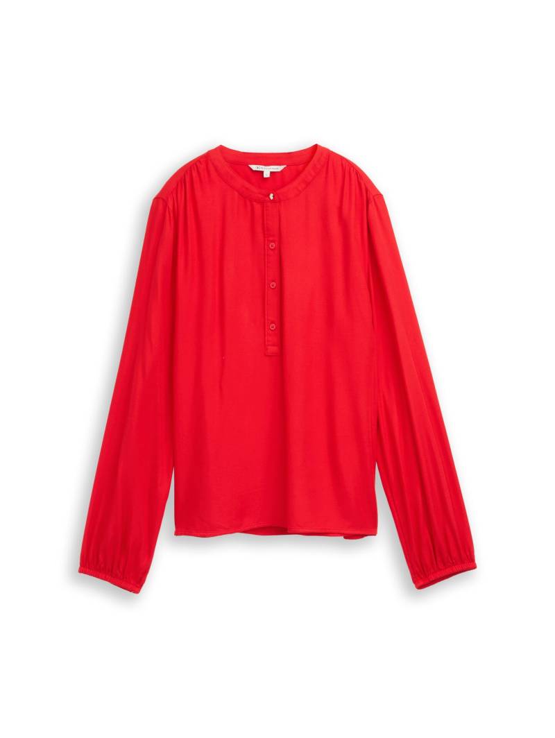 Denim Tom Tailor - Bluse mit Ballonärmeln brilliant red - Gr. - L von Denim Tom Tailor