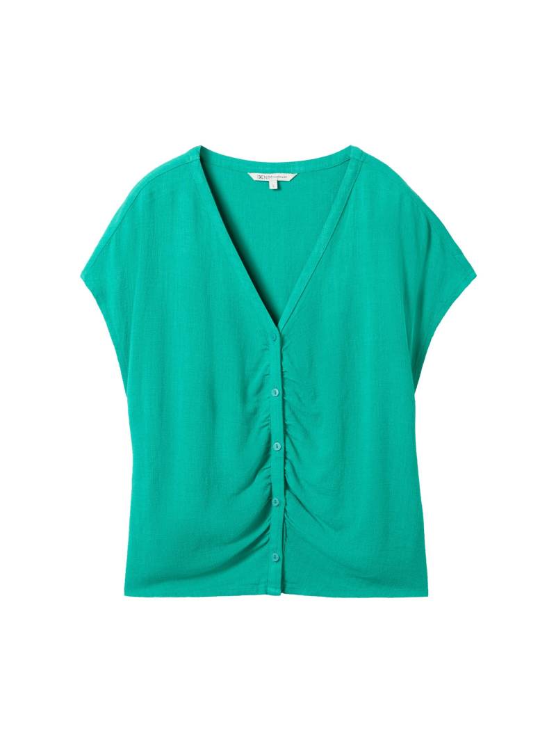 Denim Tom Tailor - Bluse mit Knopfleiste bright green - Gr. - M von Denim Tom Tailor