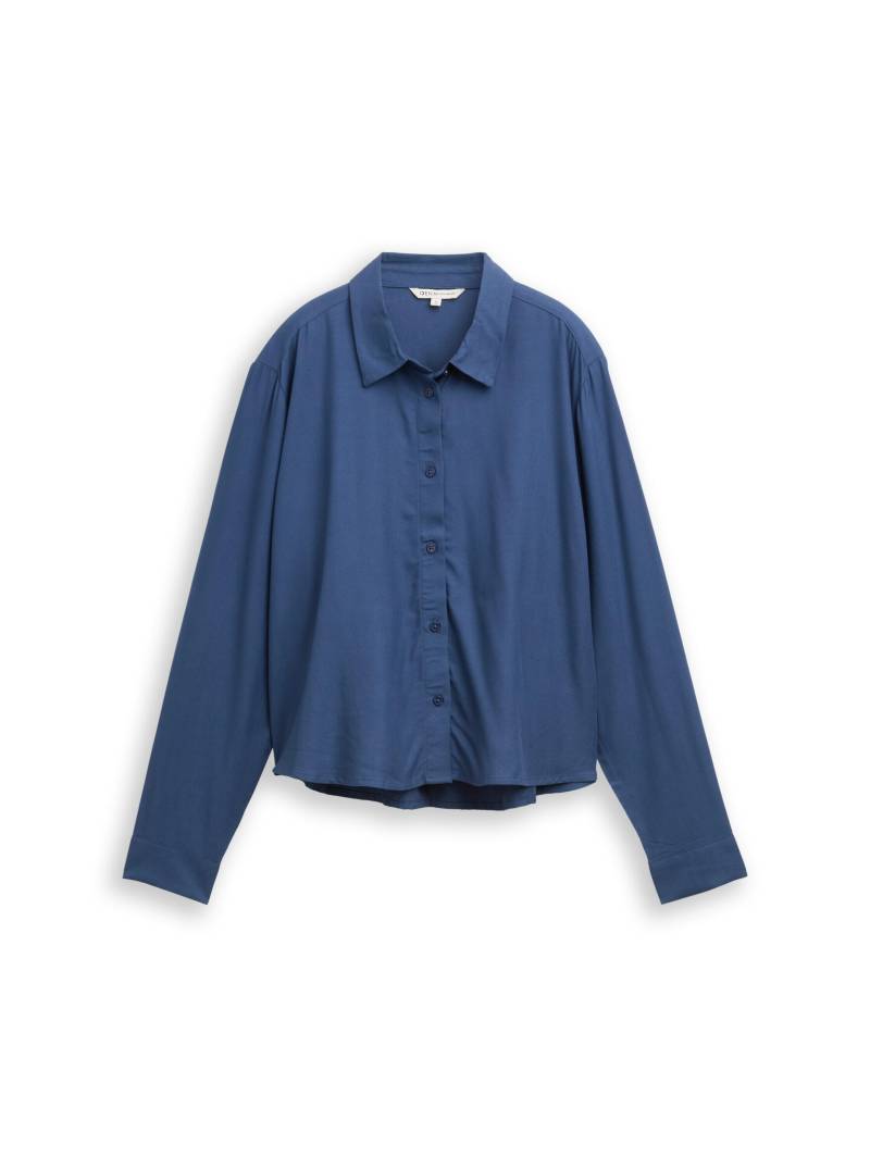 Denim Tom Tailor - Bluse mit Knopfleiste dark duck blue - Gr. - XS von Denim Tom Tailor