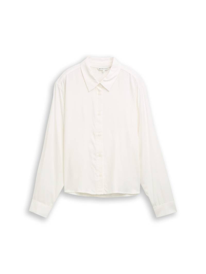 Denim Tom Tailor - Bluse mit Knopfleiste off white - Gr. - S von Denim Tom Tailor