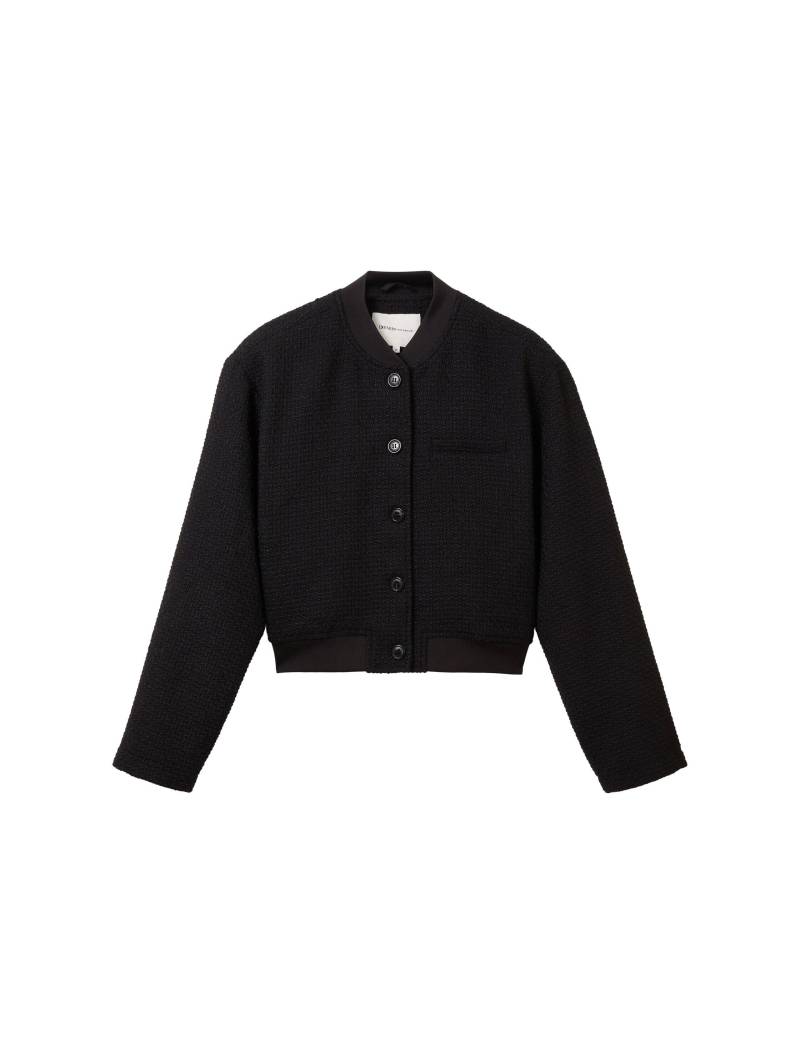 Denim Tom Tailor - Bouclé Blazer deep black - Gr. - XL von Denim Tom Tailor