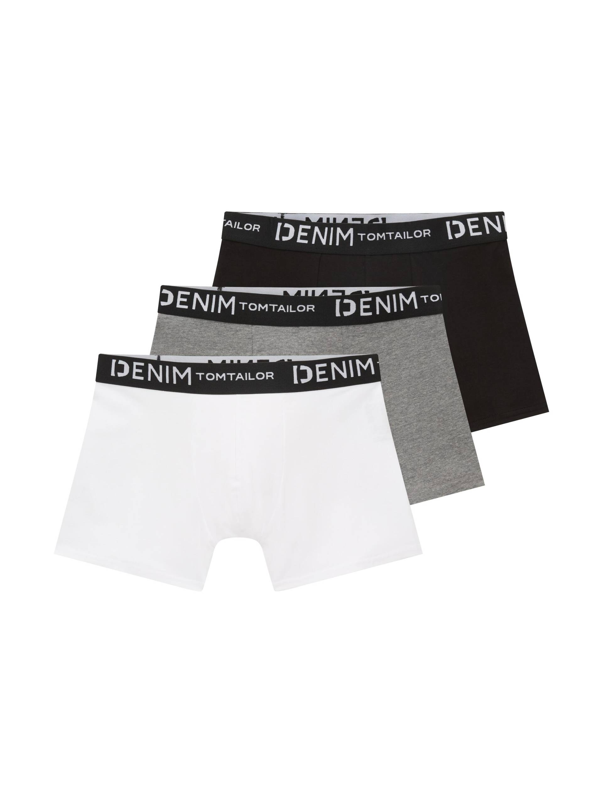 Denim Tom Tailor - Boxershorts im 3er-Pack heather grey melange - Gr. - M von Denim Tom Tailor