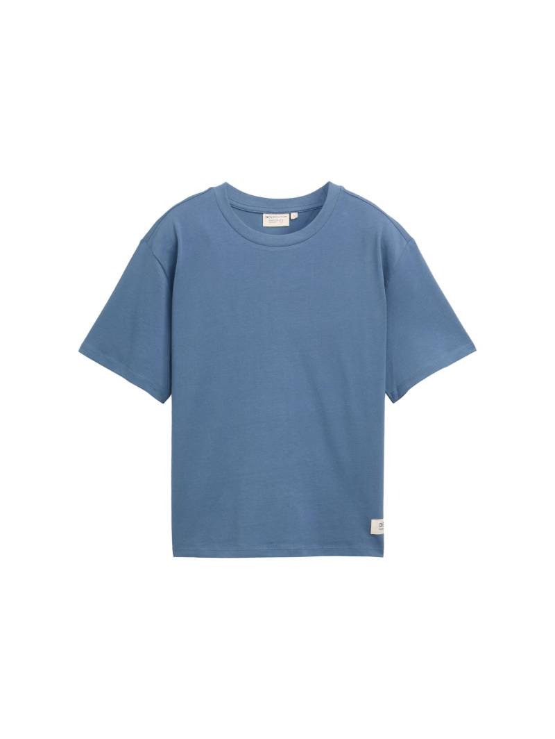 Denim Tom Tailor - Boxy Fit T-Shirt dusty denim blue - Gr. - S von Denim Tom Tailor