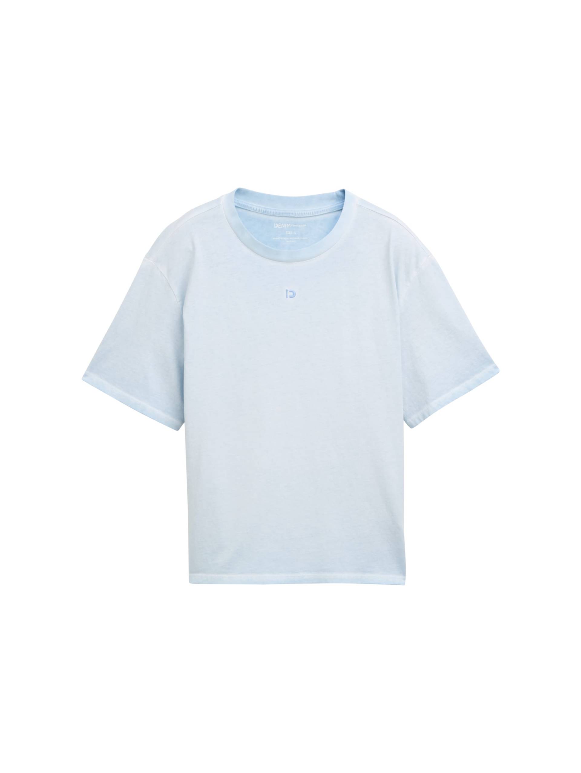 Denim Tom Tailor - Boxy Fit T-Shirt dusty sky blue - Gr. - L von Denim Tom Tailor