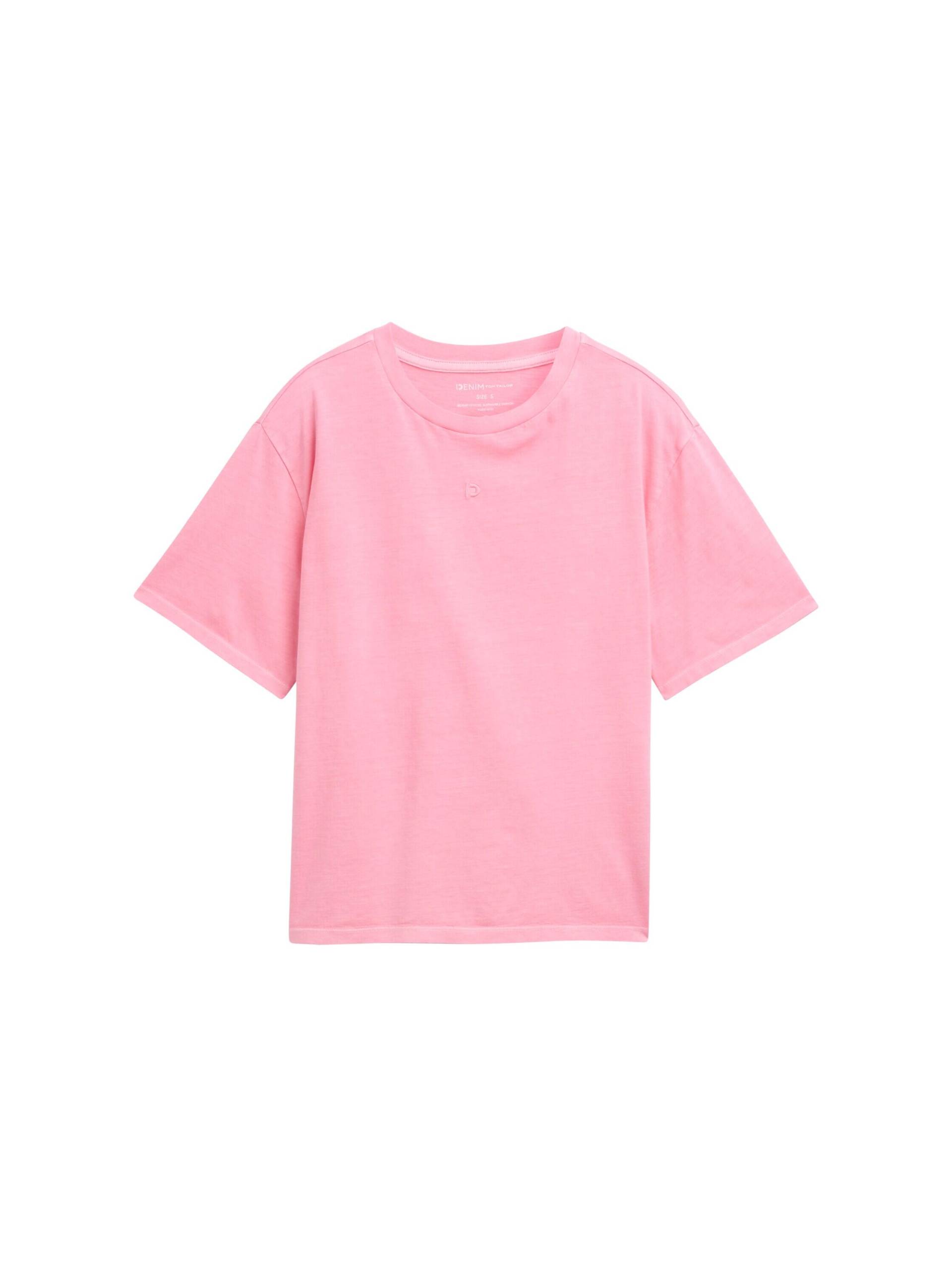 Denim Tom Tailor - Boxy Fit T-Shirt light dusty pink - Gr. - L von Denim Tom Tailor