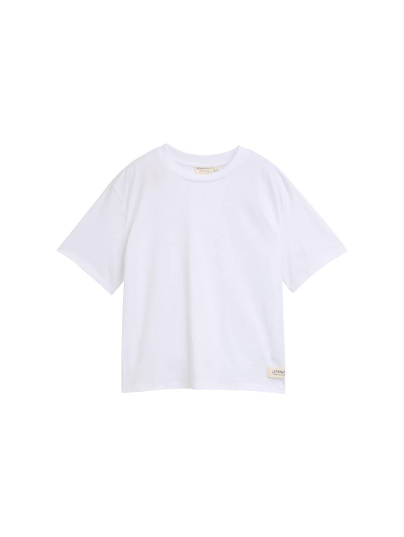 Denim Tom Tailor - Boxy Fit T-Shirt white - Gr. - XS von Denim Tom Tailor