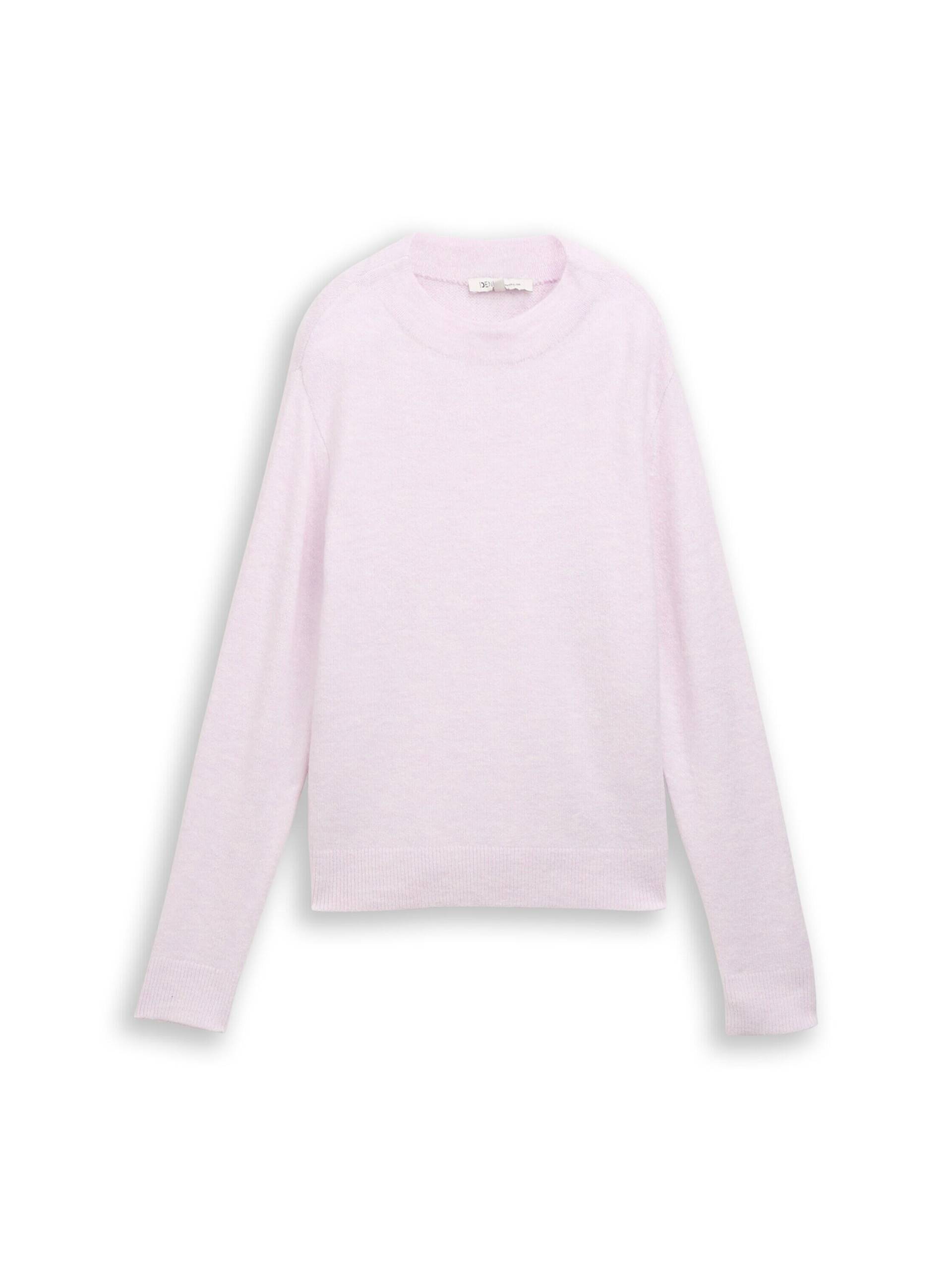 Denim Tom Tailor - Cosy Strickpullover lilac fog melange - Gr. - S von Denim Tom Tailor