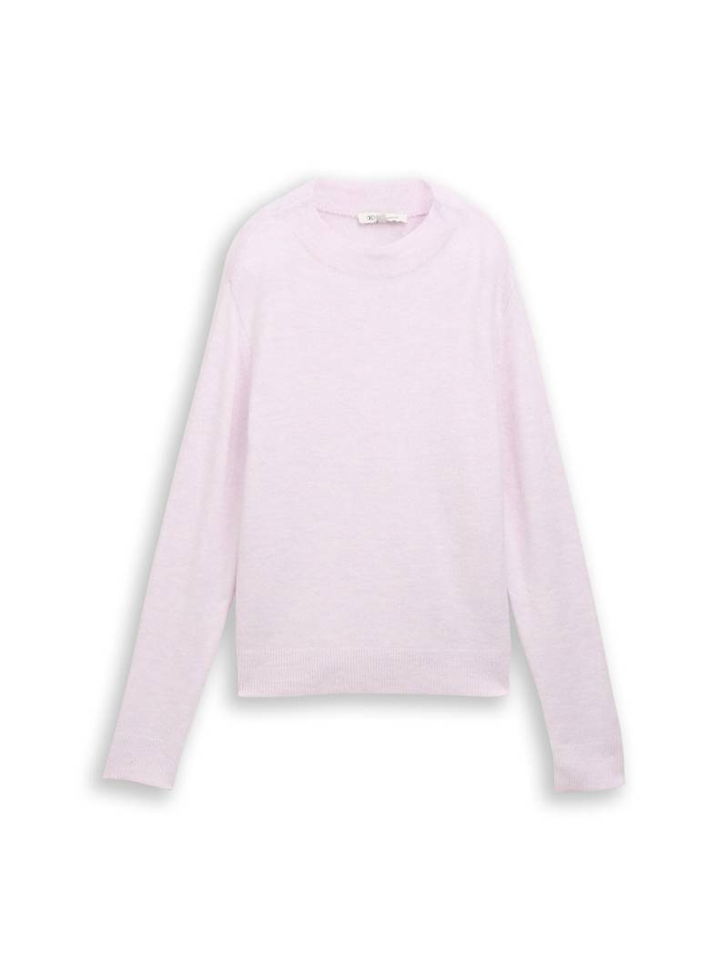 Denim Tom Tailor - Cosy Strickpullover lilac fog melange - Gr. - S von Denim Tom Tailor