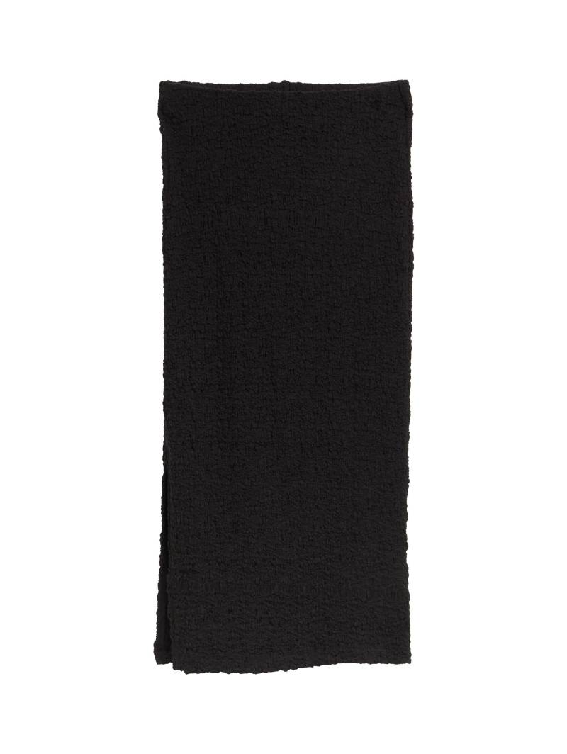 Denim Tom Tailor - Crinkle Midi-Rock deep black - Gr. - M von Denim Tom Tailor