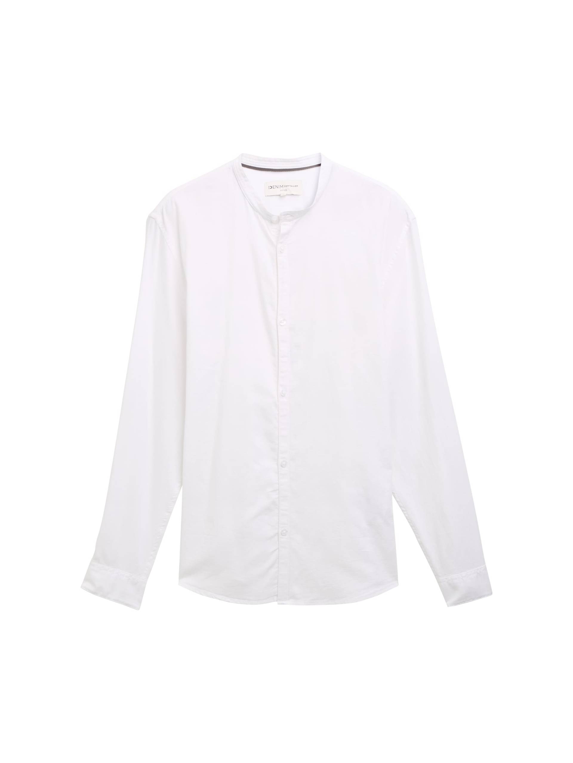 Denim Tom Tailor - Fitted Hemd mit Struktur white - Gr. - XXL von Denim Tom Tailor