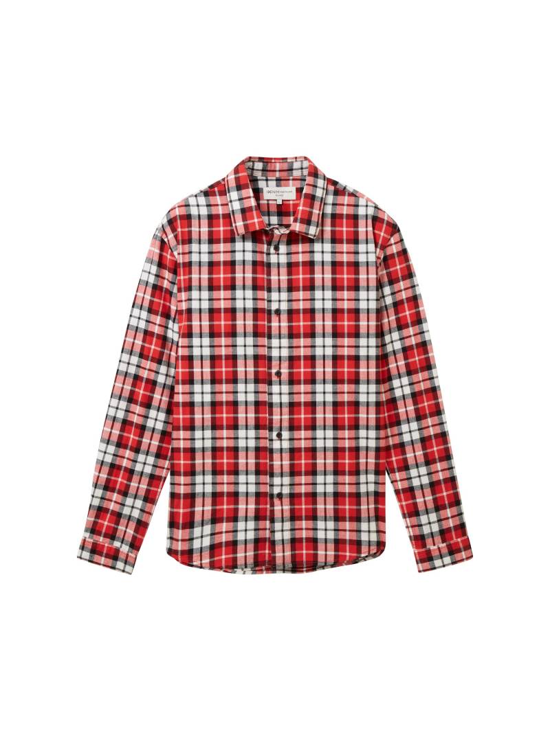 Denim Tom Tailor - Hemd mit Karomuster red colorful check - Gr. - S von Denim Tom Tailor