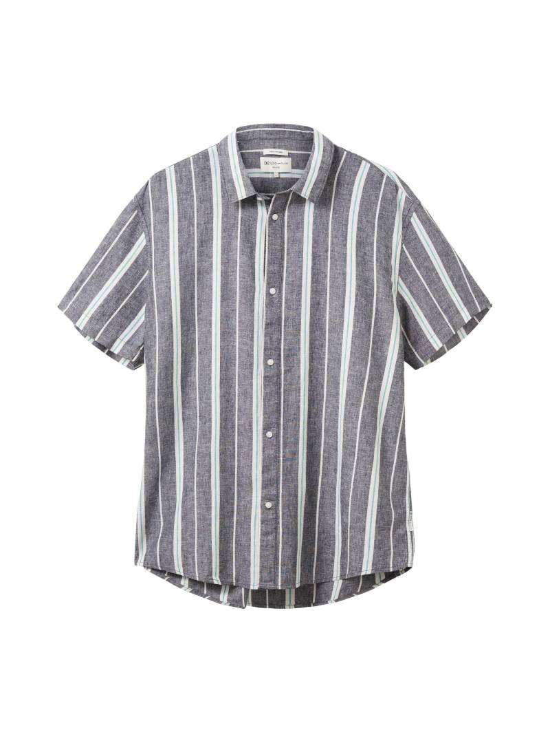 Denim Tom Tailor - Hemd mit Streifen navy big stripe - Gr. - M von Denim Tom Tailor