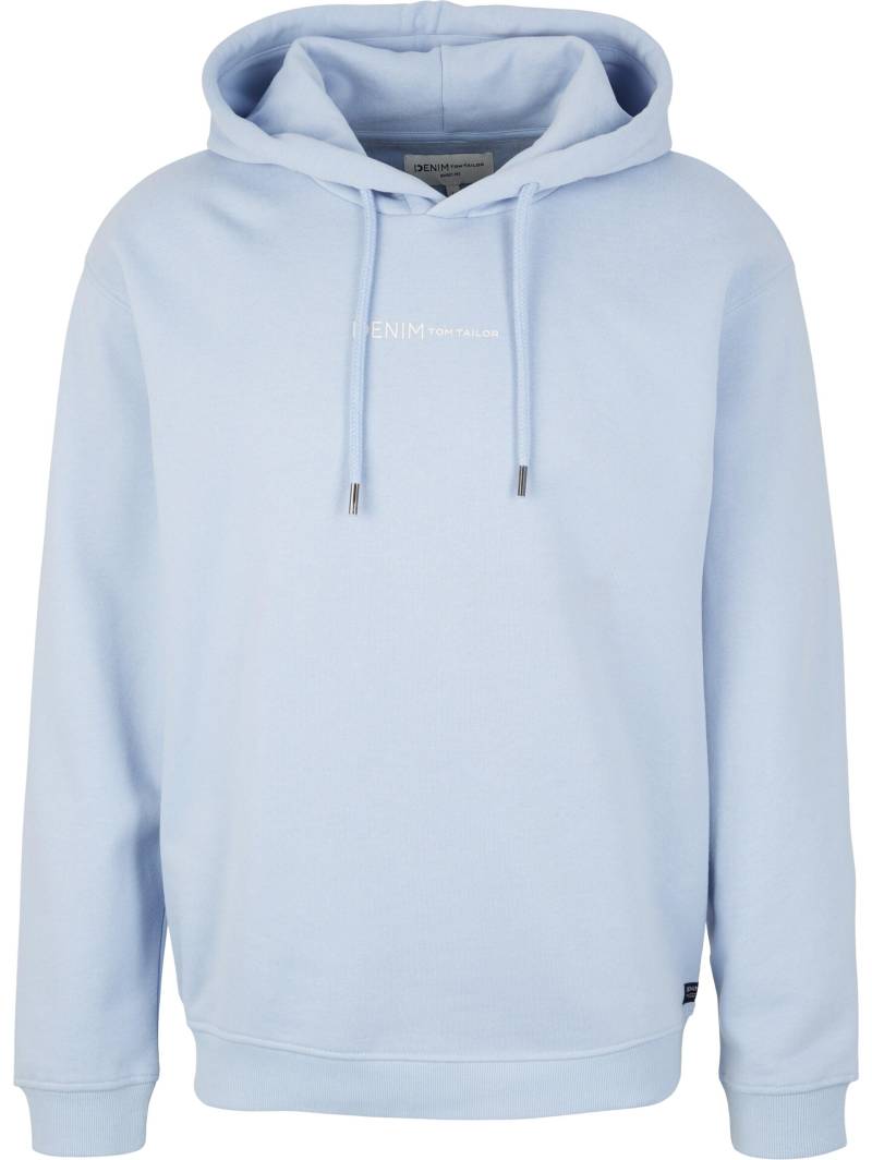 Denim Tom Tailor - Hoodie mit Bio-Baumwolle brunnera blue - Gr. - M von Denim Tom Tailor