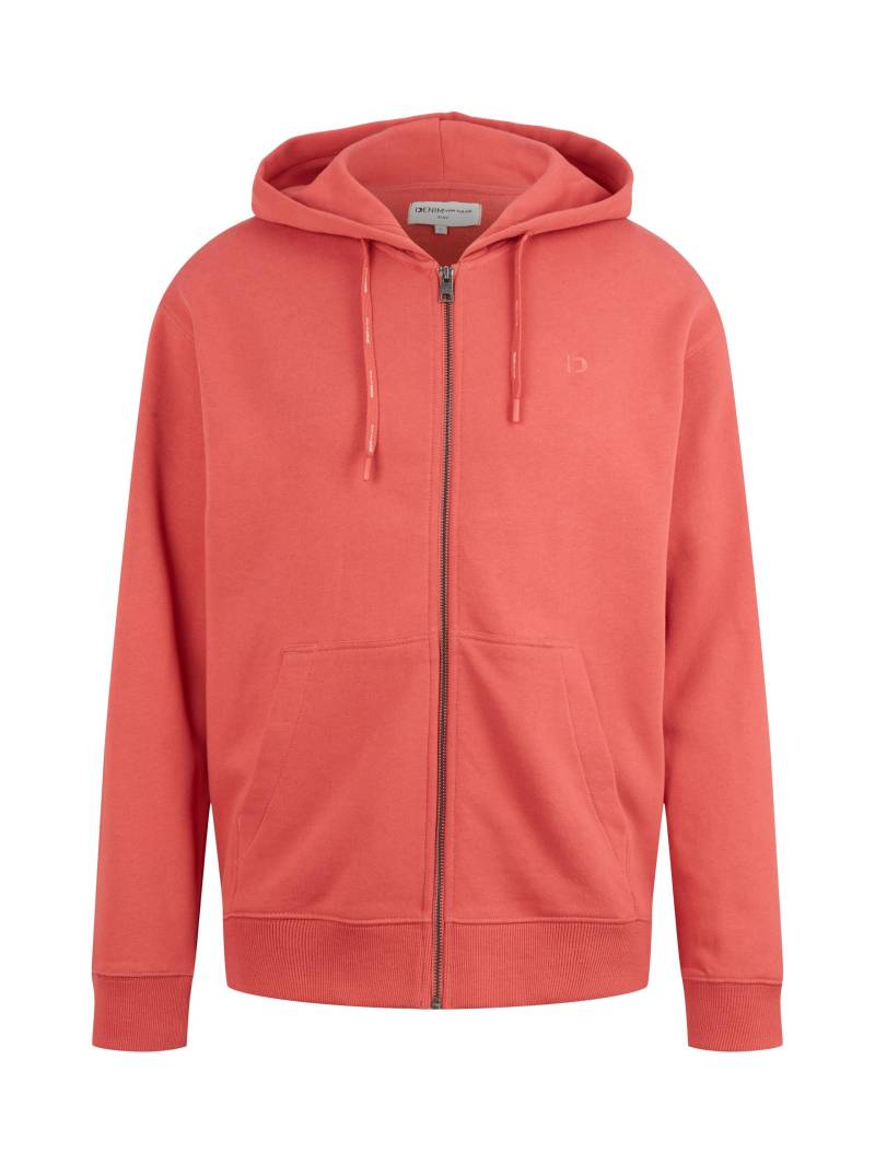 Denim Tom Tailor - Hoodie mit Print auf der Brust smoky red - Gr. - M von Denim Tom Tailor