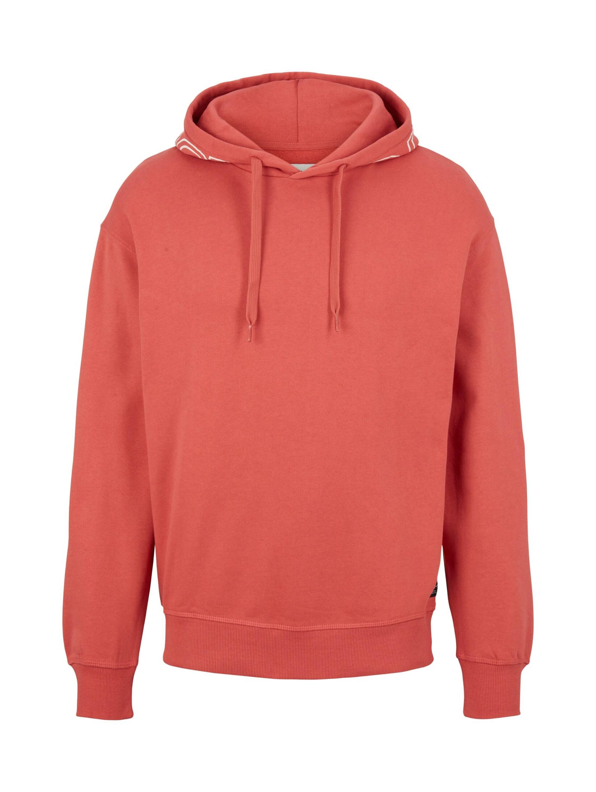 Denim Tom Tailor - Hoodie mit Print smoky red - Gr. - M von Denim Tom Tailor