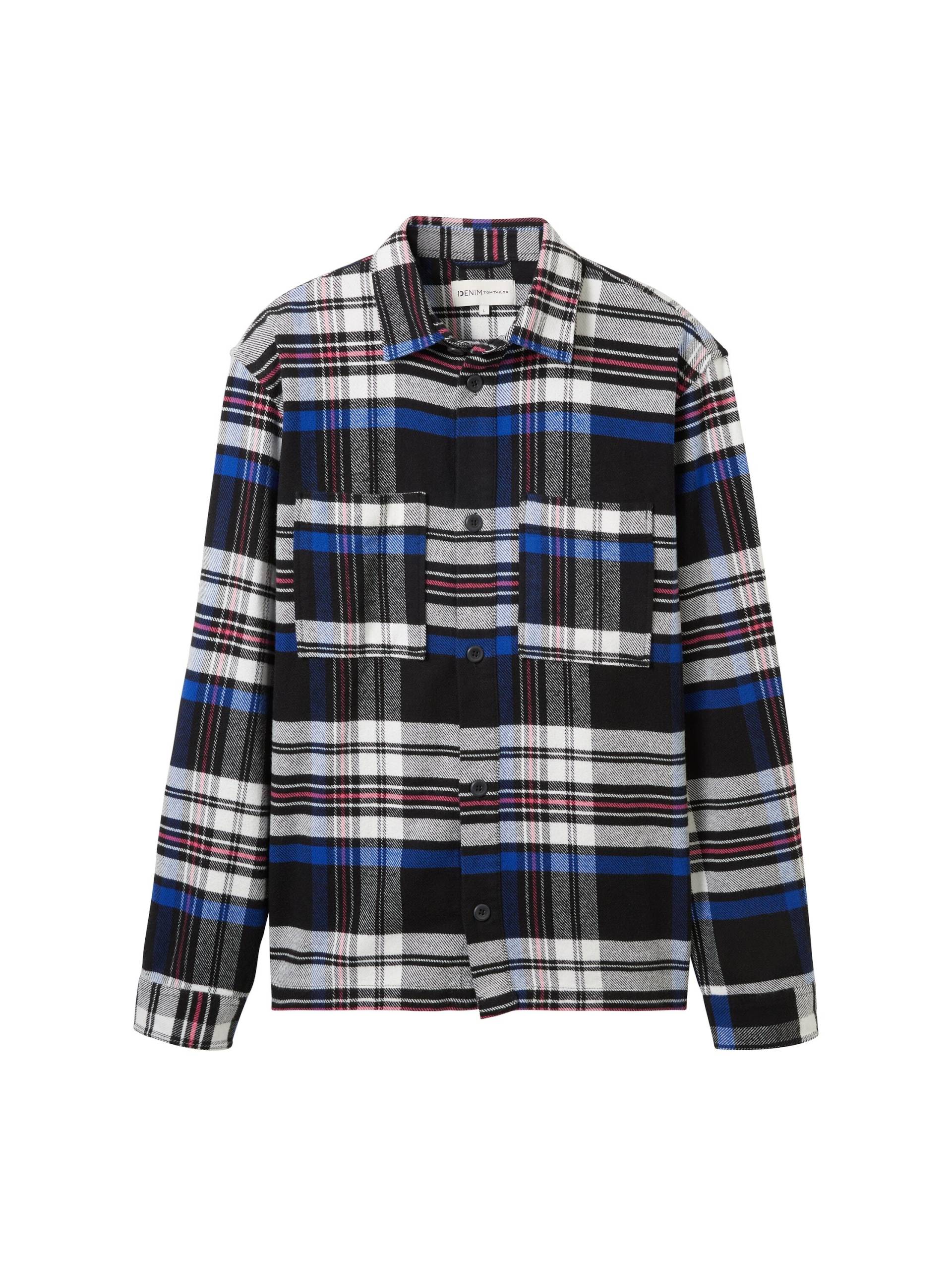 Denim Tom Tailor - Langarmhemd kariert black colorful check - Gr. - S von Denim Tom Tailor