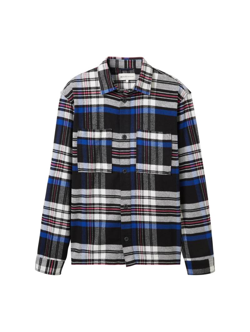 Denim Tom Tailor - Langarmhemd kariert black colorful check - Gr. - S von Denim Tom Tailor