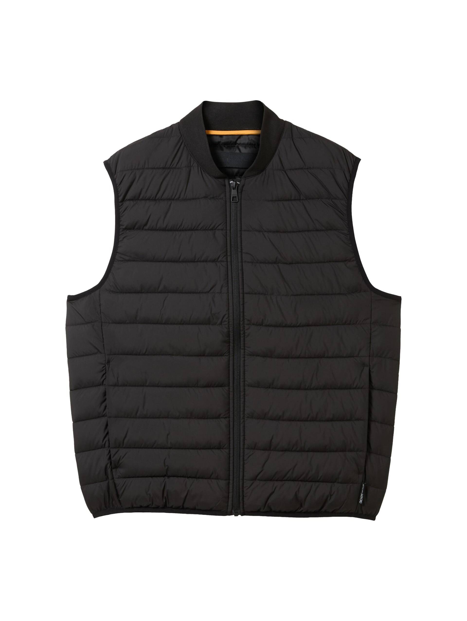 Denim Tom Tailor - Leichte Weste im Bomber Stil black - Gr. - M von Denim Tom Tailor