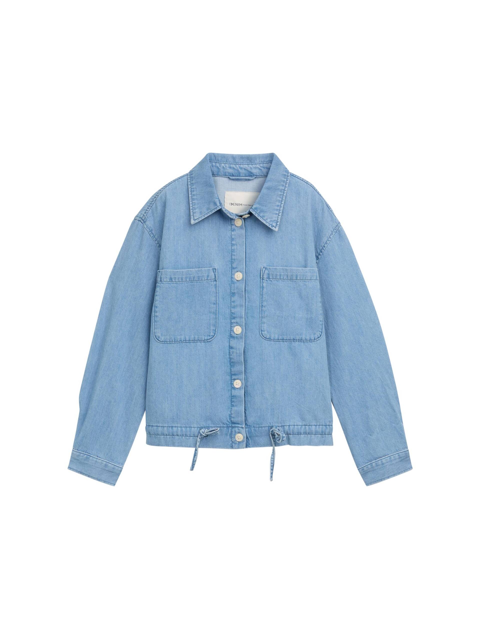 Denim Tom Tailor - Lightweight Jeansjacke used bleached blue denim - Gr. - M von Denim Tom Tailor