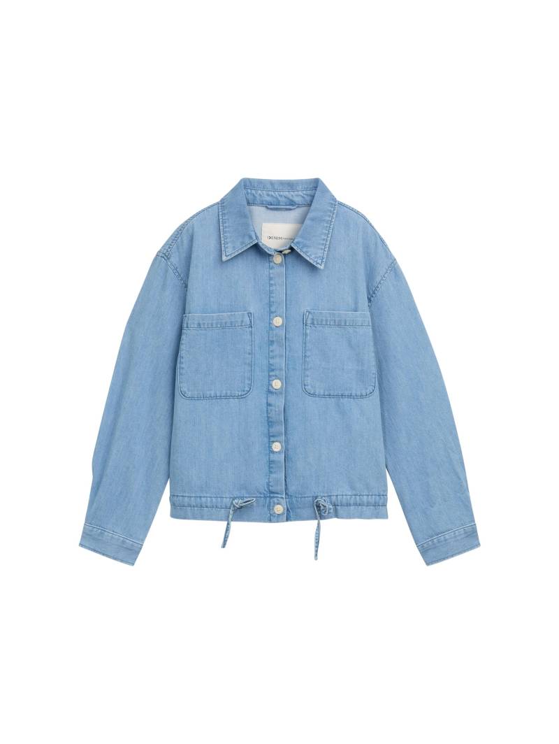 Denim Tom Tailor - Lightweight Jeansjacke used bleached blue denim - Gr. - M von Denim Tom Tailor