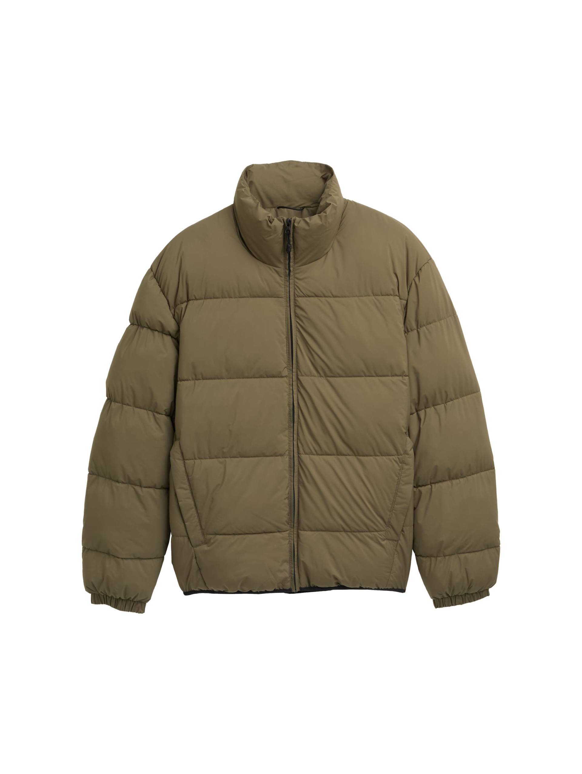 Denim Tom Tailor - Lightweight Pufferjacke mit Stehkragen jungle soil green - Gr. - M von Denim Tom Tailor