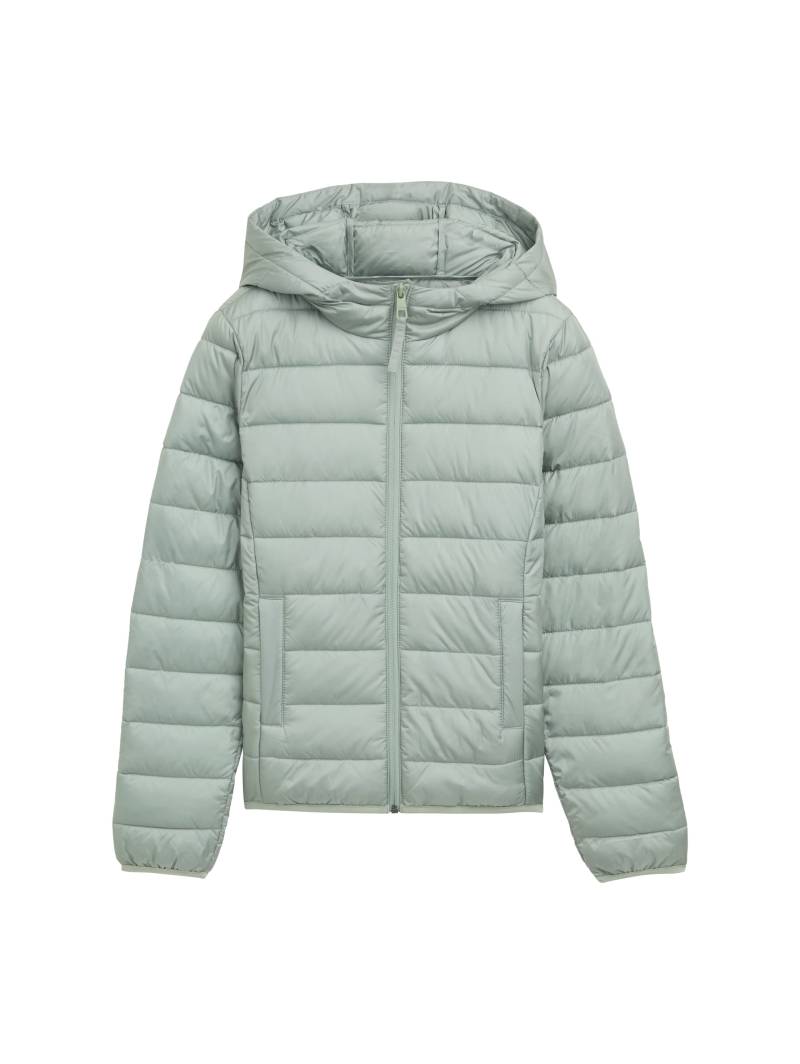 Denim Tom Tailor - Lightweight Steppjacke mit Kapuze gleam jade green - Gr. - M von Denim Tom Tailor