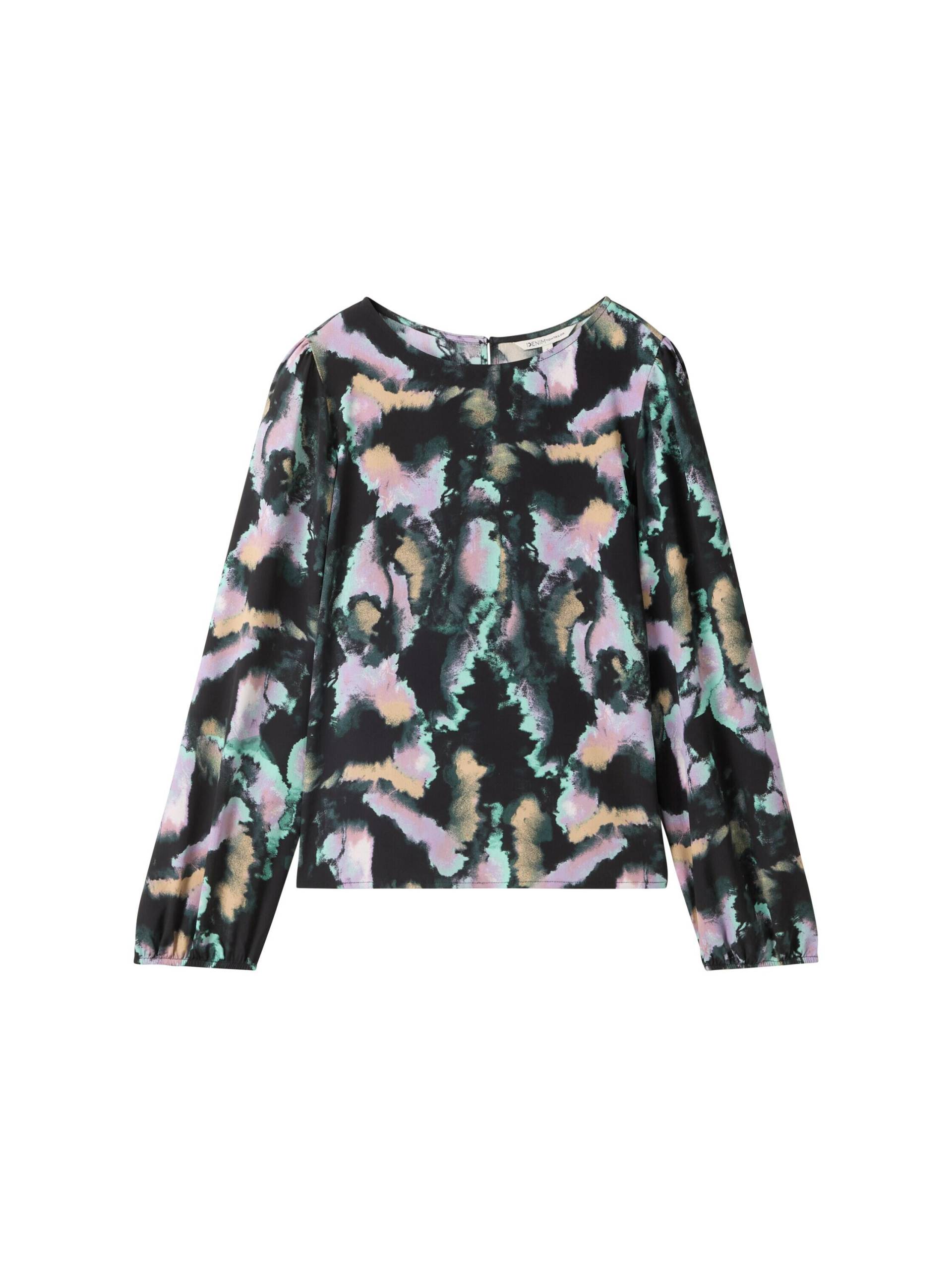 Denim Tom Tailor - Loose Fit Bluse mit Ballonärmeln - Gr. - S von Denim Tom Tailor