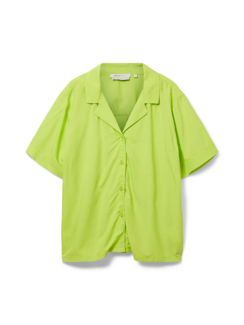 Denim Tom Tailor - Loose Fit Hemdbluse neon lime - Gr. - L von Denim Tom Tailor