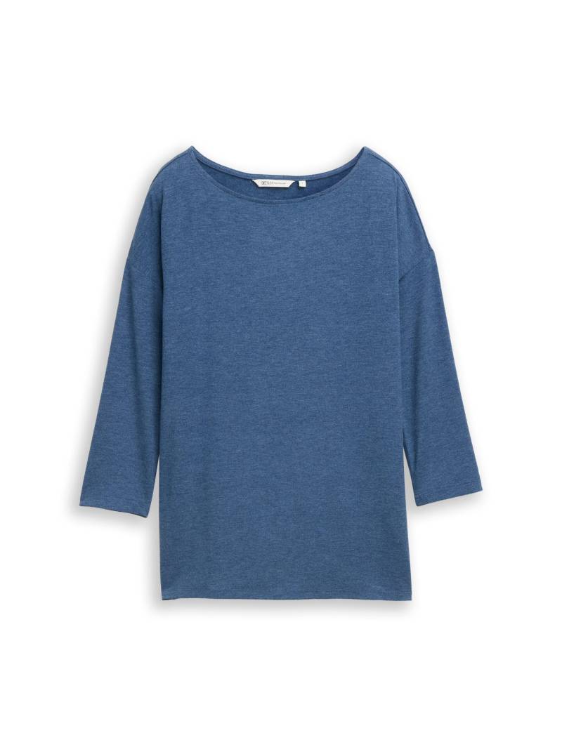 Denim Tom Tailor - Loose Fit Langarmshirt dark duck blue - Gr. - M von Denim Tom Tailor