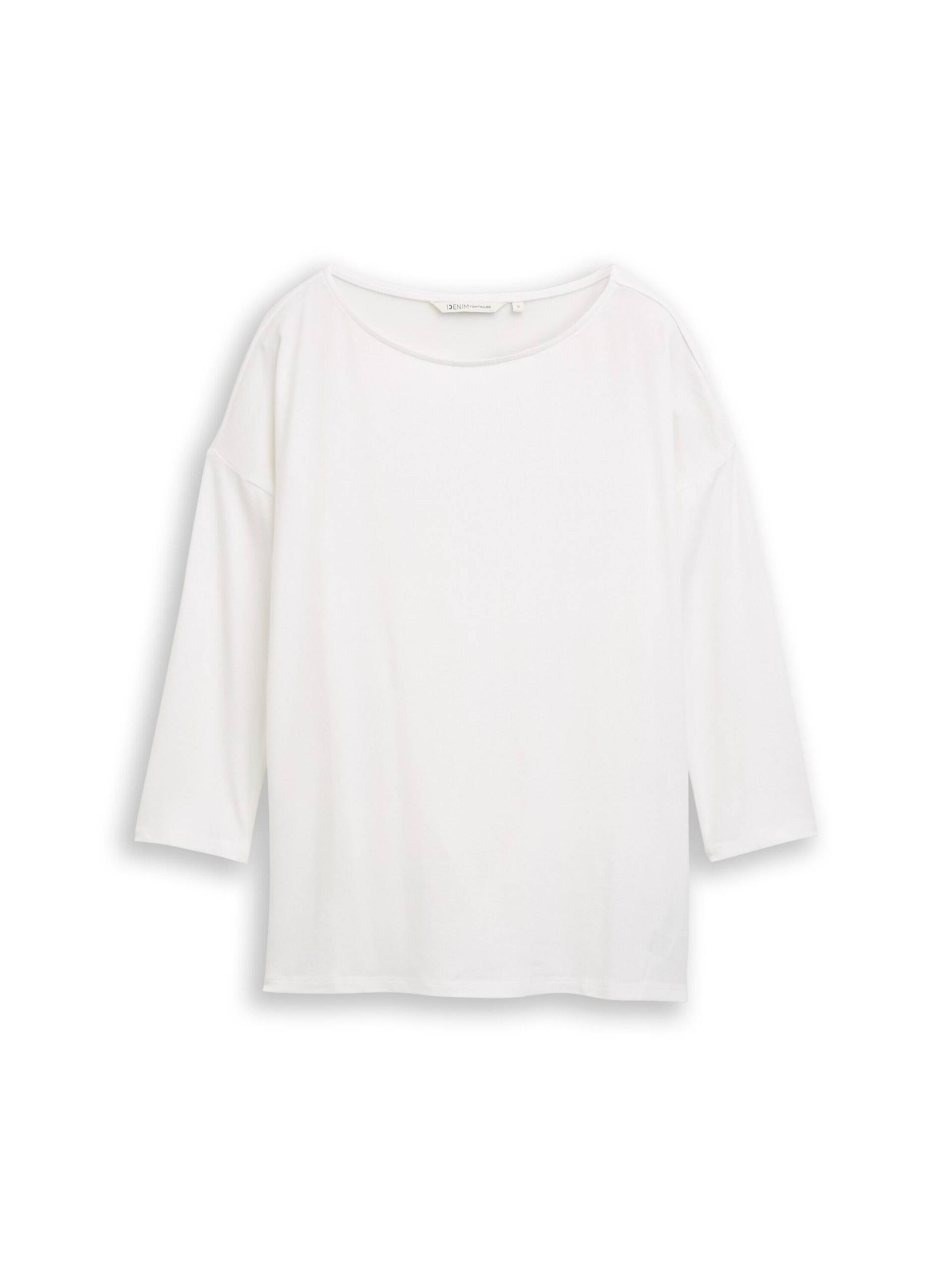 Denim Tom Tailor - Loose Fit Langarmshirt off white - Gr. - XS von Denim Tom Tailor