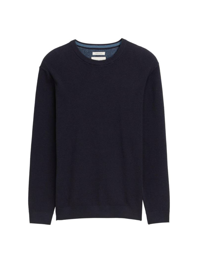 Tom Tailor - Strickpullover aus Bio-Baumwolle knitted navy melange - Gr. - XXL von Tom Tailor