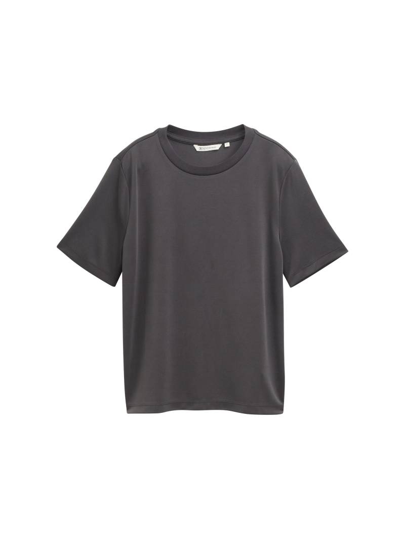 Denim Tom Tailor - Loose Fit T-Shirt tarmac grey - Gr. - S von Denim Tom Tailor