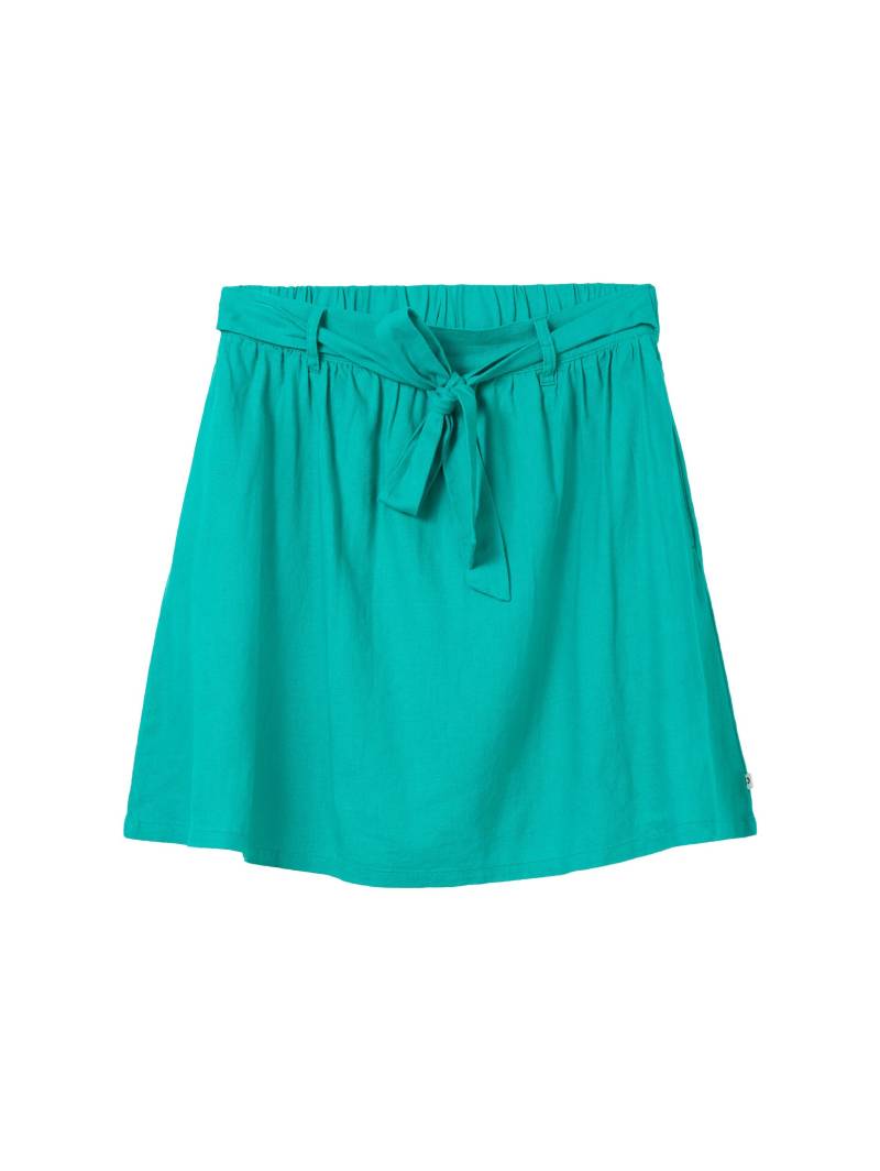 Denim Tom Tailor - Minirock mit Leinen bright green - Gr. - S von Denim Tom Tailor