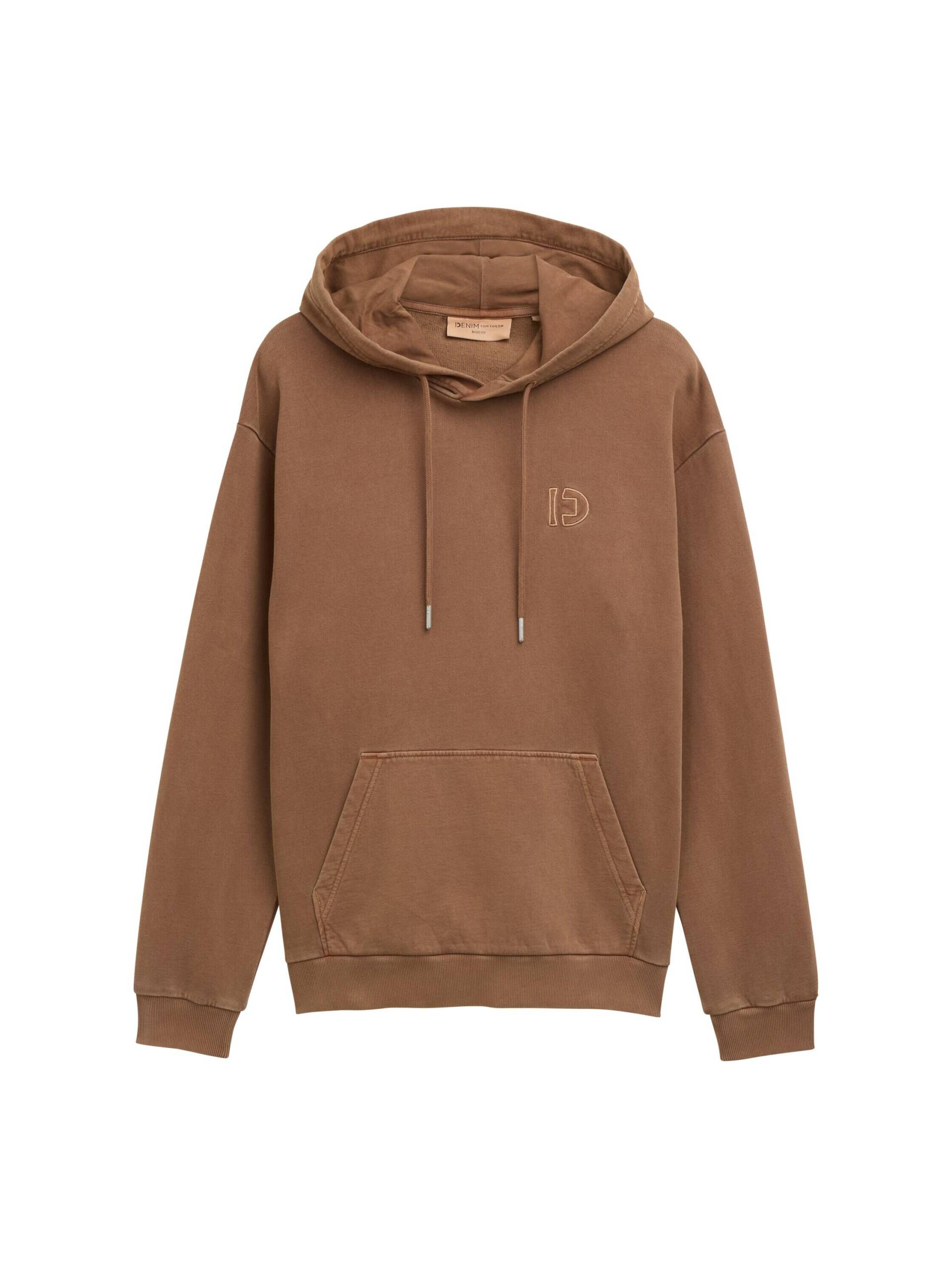 Denim Tom Tailor - Overdyed Hoodie Sweatshirt golden clay - Gr. - M von Denim Tom Tailor