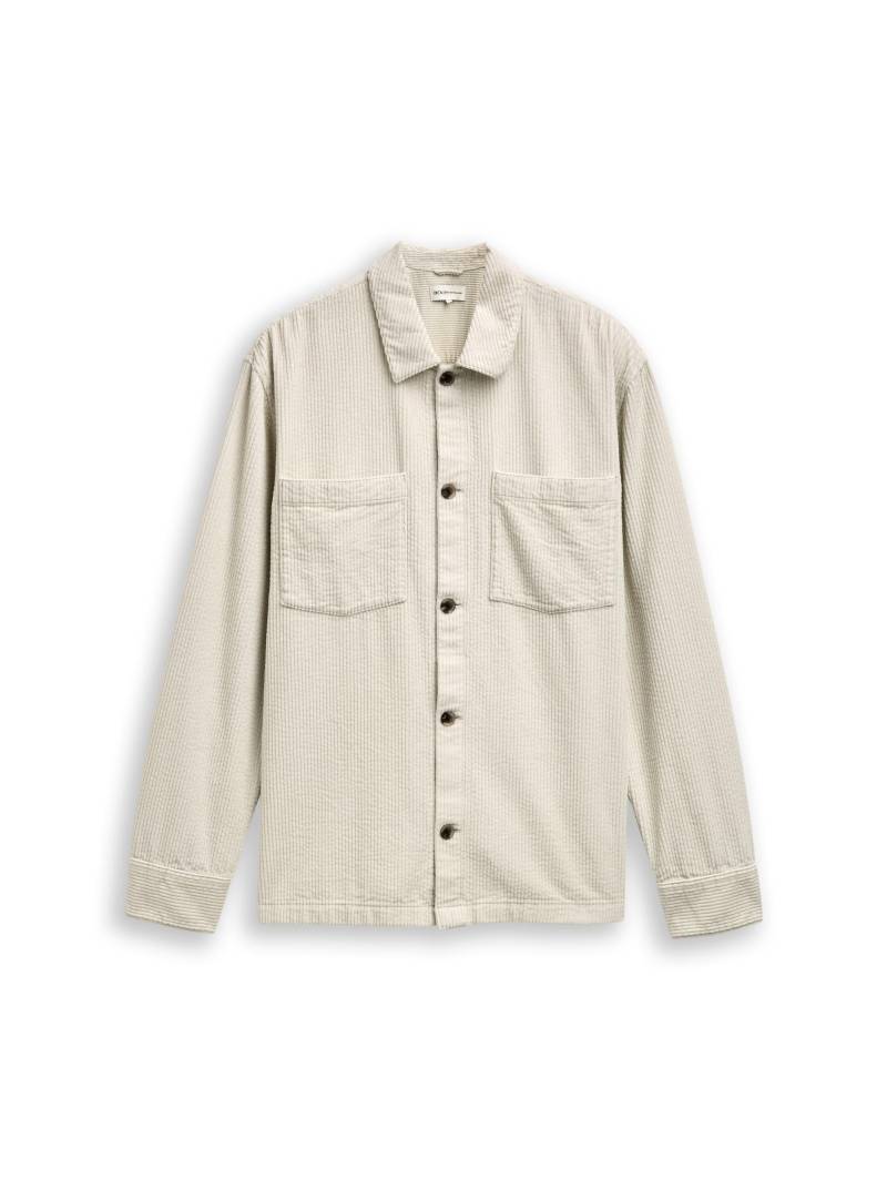 Denim Tom Tailor - Overshirt aus Cord greyish white - Gr. - XL von Denim Tom Tailor