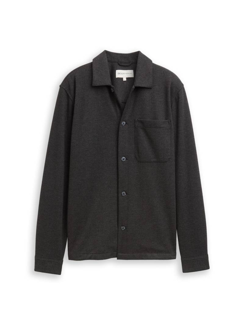 Denim Tom Tailor - Overshirt mit Brusttasche black twill - Gr. - S von Denim Tom Tailor