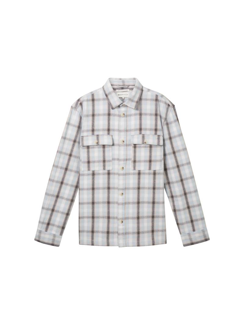Denim Tom Tailor - Overshirt mit Karomuster blue bold check - Gr. - L von Denim Tom Tailor