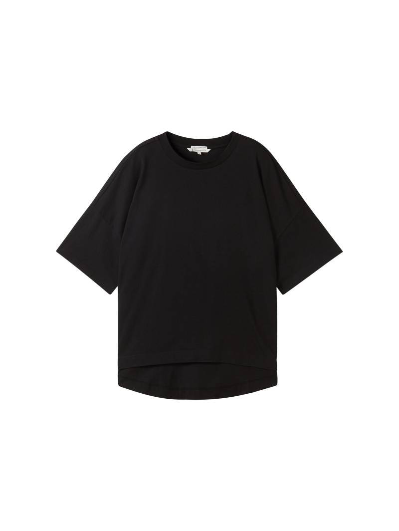 Denim Tom Tailor - Oversize T-Shirt aus Baumwolle deep black - Gr. - S von Denim Tom Tailor