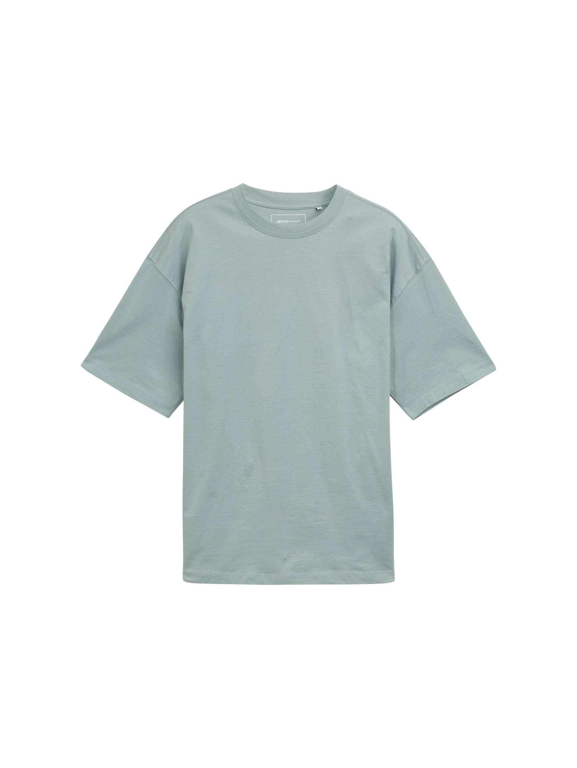 Denim Tom Tailor - Oversize T-Shirt mit Rückenprint light ice blue - Gr. - XL von Denim Tom Tailor
