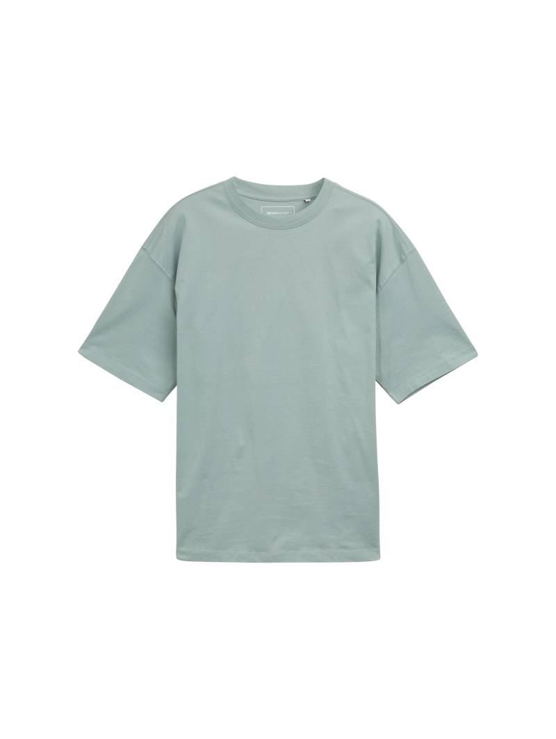 Denim Tom Tailor - Oversize T-Shirt mit Rückenprint light ice blue - Gr. - XXL von Denim Tom Tailor