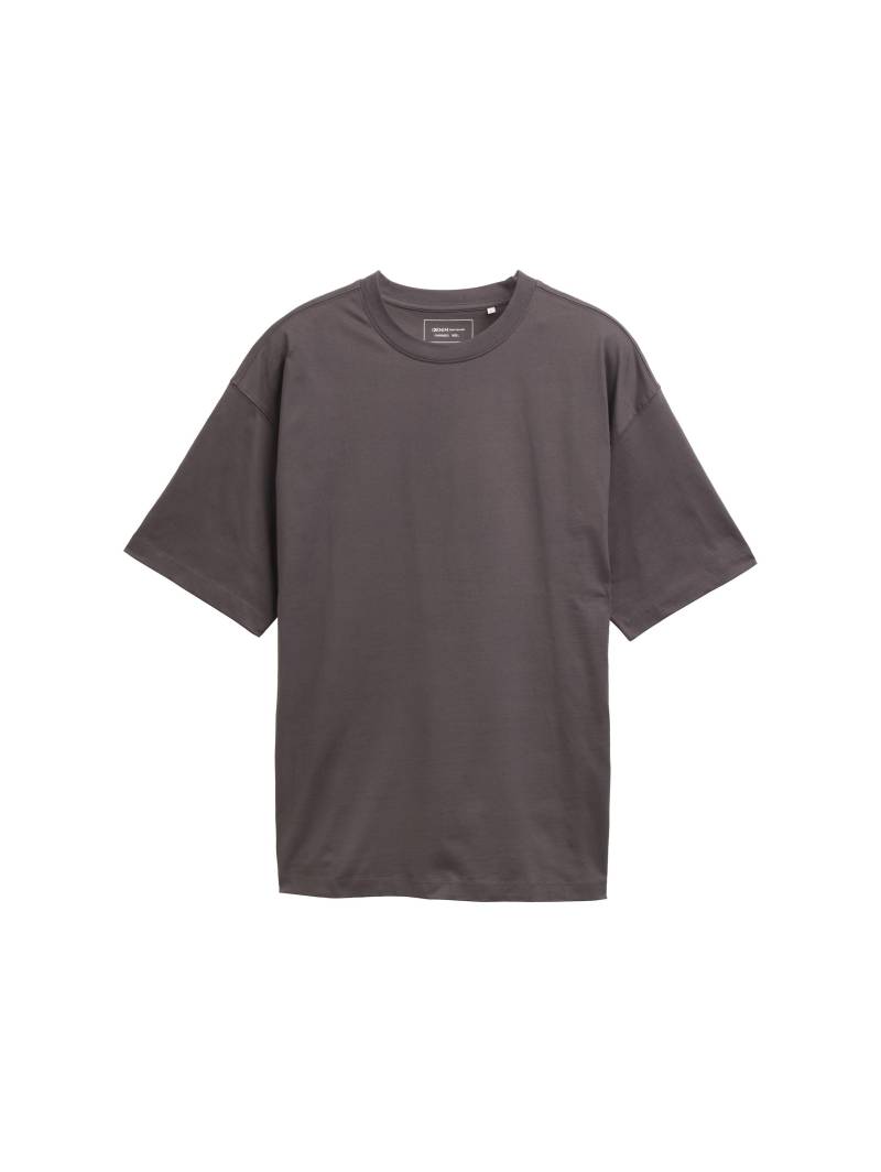 Denim Tom Tailor - Oversize T-Shirt mit Rückenprint pavement grey - Gr. - L von Denim Tom Tailor